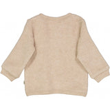 Wheat Wool Wool Fleece Cardigan Sweatshirts 3204 khaki melange