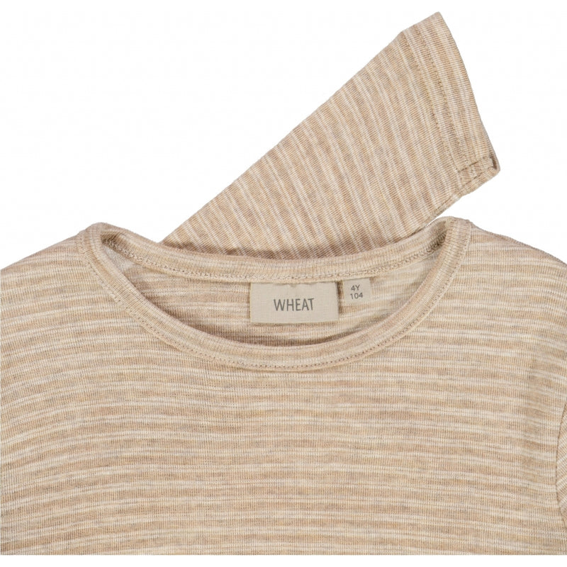Wheat Wool Wool T-Shirt LS Jersey Tops and T-Shirts 3206 khaki stripe