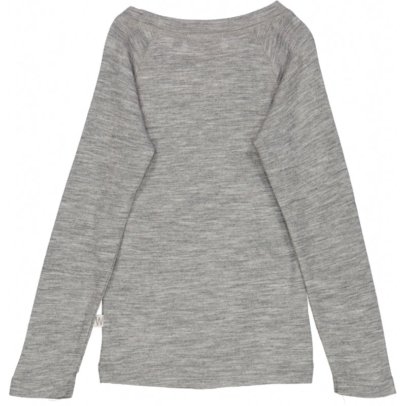 Wheat Wool Wool T-Shirt LS Jersey Tops and T-Shirts 0224 melange grey