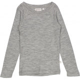 Wheat Wool Wool T-Shirt LS Jersey Tops and T-Shirts 0224 melange grey
