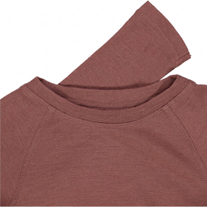 Wheat Wool Wool T-Shirt LS Jersey Tops and T-Shirts 2110 rose brown