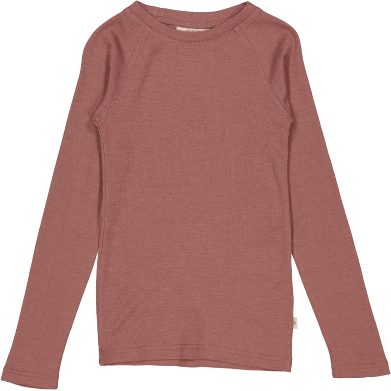 Wheat Wool Wool T-Shirt LS Jersey Tops and T-Shirts 2110 rose brown