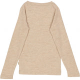 Wheat Wool Wool T-Shirt LS Jersey Tops and T-Shirts 3204 khaki melange