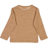 Wheat Wool Wool T-Shirt LS Jersey Tops and T-Shirts 3515 clay melange wool stripe